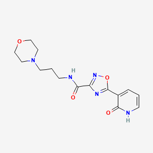 N-(3-morpholinopropyl)-5-(2-oxo-1,2-dihydro-3-pyridinyl)-1,2,4-oxadiazole-3-carboxamide