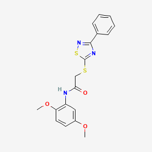 molecular formula C18H17N3O3S2 B2625473 N-(2,5-dimethoxyphenyl)-2-[(3-phenyl-1,2,4-thiadiazol-5-yl)sulfanyl]acetamide CAS No. 864856-15-5
