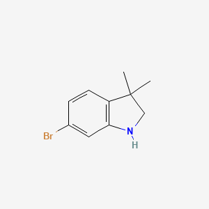 molecular formula C10H12BrN B2625481 6-Bromo-3,3-dimethylindoline CAS No. 158326-85-3