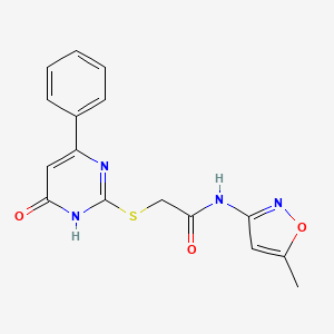 N-(5-methyl-1,2-oxazol-3-yl)-2-[(6-oxo-4-phenyl-1,6-dihydropyrimidin-2-yl)sulfanyl]acetamide