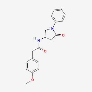 2-(4-methoxyphenyl)-N-(5-oxo-1-phenylpyrrolidin-3-yl)acetamide