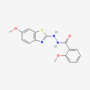 2-methoxy-N'-(6-methoxy-1,3-benzothiazol-2-yl)benzohydrazide