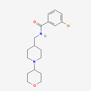 3-bromo-N-((1-(tetrahydro-2H-pyran-4-yl)piperidin-4-yl)methyl)benzamide