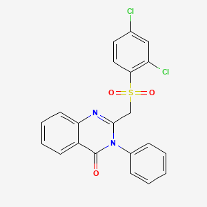 2-{[(2,4-dichlorophenyl)sulfonyl]methyl}-3-phenyl-4(3H)-quinazolinone