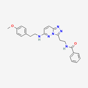 N-(2-(6-((4-methoxyphenethyl)amino)-[1,2,4]triazolo[4,3-b]pyridazin-3-yl)ethyl)benzamide