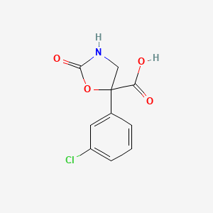 5-(3-Chlorophenyl)-2-oxo-1,3-oxazolidine-5-carboxylic acid