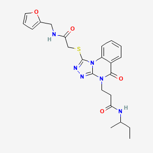 N-(sec-butyl)-3-(1-((2-((furan-2-ylmethyl)amino)-2-oxoethyl)thio)-5-oxo-[1,2,4]triazolo[4,3-a]quinazolin-4(5H)-yl)propanamide