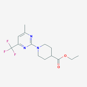 Ethyl 1-[4-methyl-6-(trifluoromethyl)pyrimidin-2-yl]piperidine-4-carboxylate