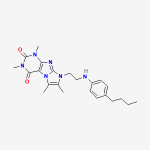 8-(2-((4-butylphenyl)amino)ethyl)-1,3,6,7-tetramethyl-1H-imidazo[2,1-f]purine-2,4(3H,8H)-dione