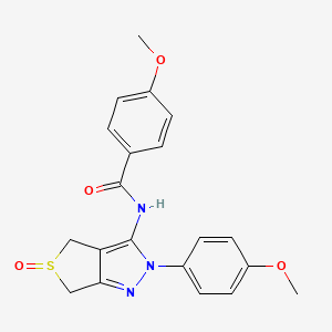 4-methoxy-N-[2-(4-methoxyphenyl)-5-oxo-4,6-dihydrothieno[3,4-c]pyrazol-3-yl]benzamide