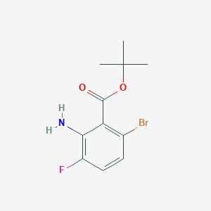 molecular formula C11H13BrFNO2 B2625533 Tert-butyl 2-amino-6-bromo-3-fluorobenzoate CAS No. 2248289-88-3