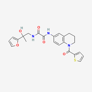 N1-(2-(furan-2-yl)-2-hydroxypropyl)-N2-(1-(thiophene-2-carbonyl)-1,2,3,4-tetrahydroquinolin-6-yl)oxalamide