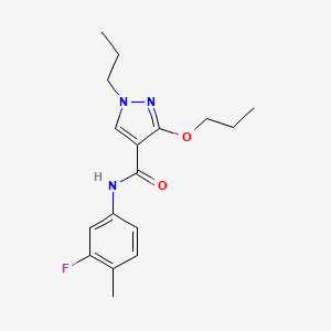 molecular formula C17H22FN3O2 B2625546 N-(3-fluoro-4-methylphenyl)-3-propoxy-1-propyl-1H-pyrazole-4-carboxamide CAS No. 1013765-92-8