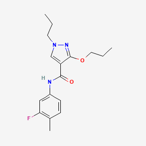 N-(3-fluoro-4-methylphenyl)-3-propoxy-1-propyl-1H-pyrazole-4-carboxamide
