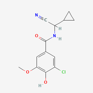 3-chloro-N-[cyano(cyclopropyl)methyl]-4-hydroxy-5-methoxybenzamide