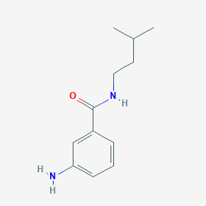 molecular formula C12H18N2O B2625548 3-amino-N-(3-methylbutyl)benzamide CAS No. 1016705-25-1