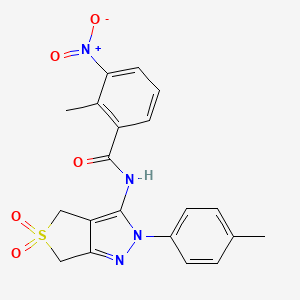 N-(5,5-dioxido-2-(p-tolyl)-4,6-dihydro-2H-thieno[3,4-c]pyrazol-3-yl)-2-methyl-3-nitrobenzamide