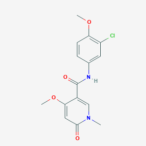 molecular formula C15H15ClN2O4 B2625558 N-(3-chloro-4-methoxyphenyl)-4-methoxy-1-methyl-6-oxo-1,6-dihydropyridine-3-carboxamide CAS No. 2034277-79-5