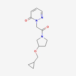 2-(2-(3-(cyclopropylmethoxy)pyrrolidin-1-yl)-2-oxoethyl)pyridazin-3(2H)-one