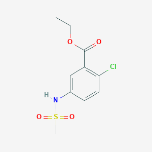 molecular formula C10H12ClNO4S B2625561 Ethyl 2-chloro-5-[(methylsulfonyl)amino]benzoate CAS No. 1119409-33-4