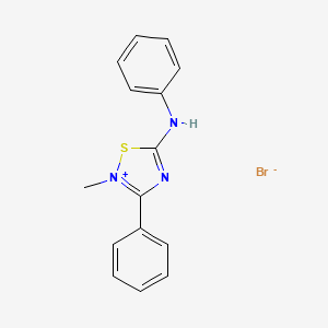 2-Methyl-3-phenyl-5-(phenylamino)-1,2,4-thiadiazol-2-ium bromide