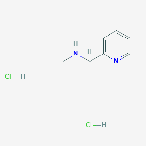 molecular formula C8H14Cl2N2 B2625571 Methyl[1-(pyridin-2-yl)ethyl]amine dihydrochloride CAS No. 1171556-14-1