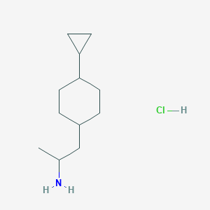molecular formula C12H24ClN B2625572 1-(4-Cyclopropylcyclohexyl)propan-2-amine;hydrochloride CAS No. 2287331-40-0