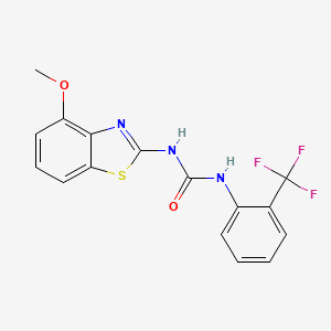 molecular formula C16H12F3N3O2S B2625577 1-(4-甲氧基苯并[4]噻唑-2-基)-3-(2-(三氟甲基)苯基)脲 CAS No. 1351591-32-6