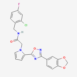 2-{2-[3-(1,3-benzodioxol-5-yl)-1,2,4-oxadiazol-5-yl]-1H-pyrrol-1-yl}-N-(2-chloro-4-fluorobenzyl)acetamide
