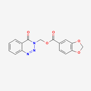 (4-Oxo-1,2,3-benzotriazin-3-yl)methyl 1,3-benzodioxole-5-carboxylate