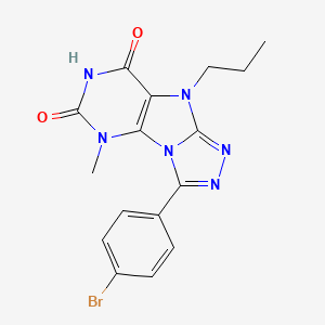 8-(4-Bromophenyl)-1-methyl-5-propylpurino[8,9-c][1,2,4]triazole-2,4-dione