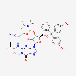 molecular formula C44H53FN7O8P B2625590 Dmt-2'fluoro-DG(IB) amidite CAS No. 144089-97-4
