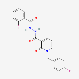 N'-(2-fluorobenzoyl)-1-(4-fluorobenzyl)-2-oxo-1,2-dihydropyridine-3-carbohydrazide