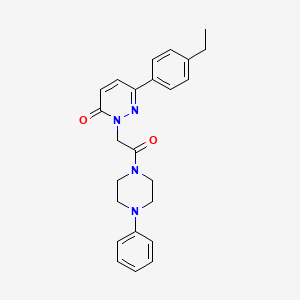 molecular formula C24H26N4O2 B2625614 6-(4-ethylphenyl)-2-[2-oxo-2-(4-phenylpiperazin-1-yl)ethyl]-2,3-dihydropyridazin-3-one CAS No. 899990-24-0