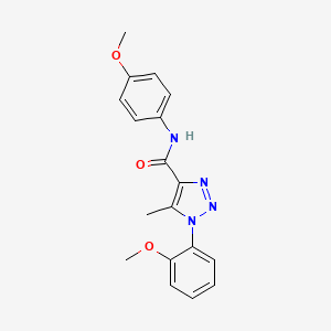 molecular formula C18H18N4O3 B2625633 1-(2-甲氧基苯基)-N-(4-甲氧基苯基)-5-甲基-1H-1,2,3-三唑-4-甲酰胺 CAS No. 871323-22-7