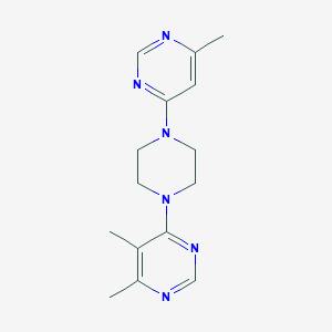 molecular formula C15H20N6 B2625638 4,5-Dimethyl-6-[4-(6-methylpyrimidin-4-yl)piperazin-1-yl]pyrimidine CAS No. 2380179-97-3