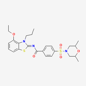 B2625775 (Z)-4-((2,6-dimethylmorpholino)sulfonyl)-N-(4-ethoxy-3-propylbenzo[d]thiazol-2(3H)-ylidene)benzamide CAS No. 1006798-35-1