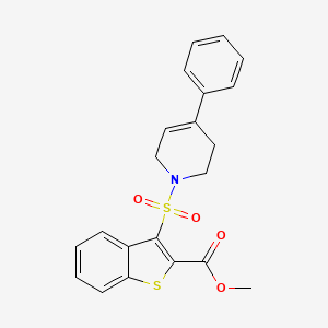 molecular formula C21H19NO4S2 B2625810 methyl 3-[(4-phenyl-1,2,3,6-tetrahydropyridin-1-yl)sulfonyl]-1-benzothiophene-2-carboxylate CAS No. 899977-55-0
