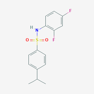 molecular formula C15H15F2NO2S B262582 N-(2,4-difluorophenyl)-4-isopropylbenzenesulfonamide 