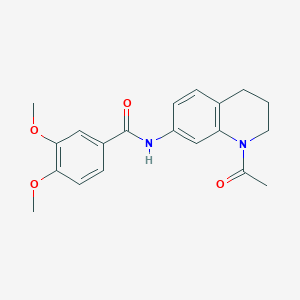 molecular formula C20H22N2O4 B2625829 N-(1-acetyl-1,2,3,4-tetrahydroquinolin-7-yl)-3,4-dimethoxybenzamide CAS No. 898465-09-3