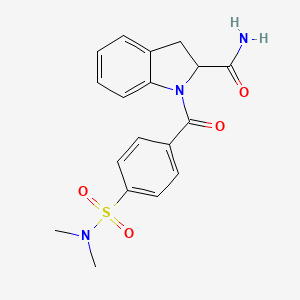 1-(4-(N,N-dimethylsulfamoyl)benzoyl)indoline-2-carboxamide