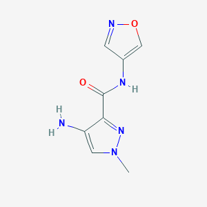 4-amino-1-methyl-N-(1,2-oxazol-4-yl)-1H-pyrazole-3-carboxamide