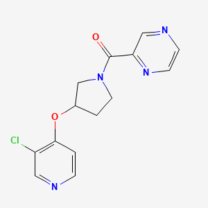 (3-((3-Chloropyridin-4-yl)oxy)pyrrolidin-1-yl)(pyrazin-2-yl)methanone
