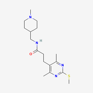 3-[4,6-dimethyl-2-(methylsulfanyl)pyrimidin-5-yl]-N-[(1-methylpiperidin-4-yl)methyl]propanamide