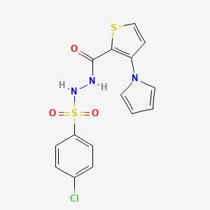 4-chloro-N'-{[3-(1H-pyrrol-1-yl)-2-thienyl]carbonyl}benzenesulfonohydrazide