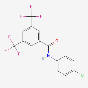 molecular formula C15H8ClF6NO B2625989 N-(4-chlorophenyl)-3,5-bis(trifluoromethyl)benzamide CAS No. 106376-49-2
