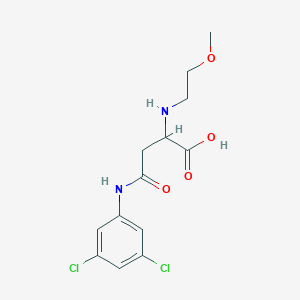 B2626023 4-((3,5-Dichlorophenyl)amino)-2-((2-methoxyethyl)amino)-4-oxobutanoic acid CAS No. 1098635-86-9