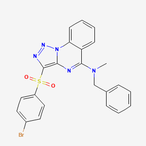 molecular formula C23H18BrN5O2S B2626102 N-Benzyl-3-(4-bromobenzenesulfonyl)-N-methyl-[1,2,3]triazolo[1,5-A]quinazolin-5-amine CAS No. 895640-24-1
