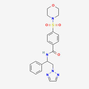 4-(morpholinosulfonyl)-N-(1-phenyl-2-(2H-1,2,3-triazol-2-yl)ethyl)benzamide