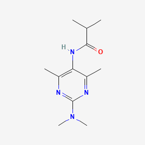 molecular formula C12H20N4O B2626108 N-[2-(DIMETHYLAMINO)-4,6-DIMETHYLPYRIMIDIN-5-YL]-2-METHYLPROPANAMIDE CAS No. 1797310-29-2